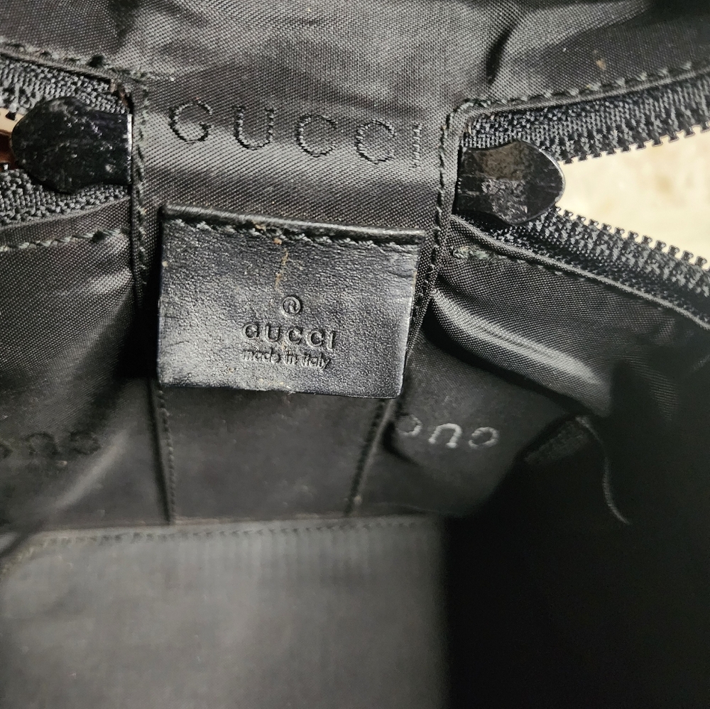 Gucci Vanity Leather And Canvas Bag - Picture 8 of 10